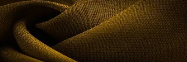 Doku Arkaplan Desen Saten Sarı Sepia Genellikle Parlak Bir Yüzeye — Stok fotoğraf