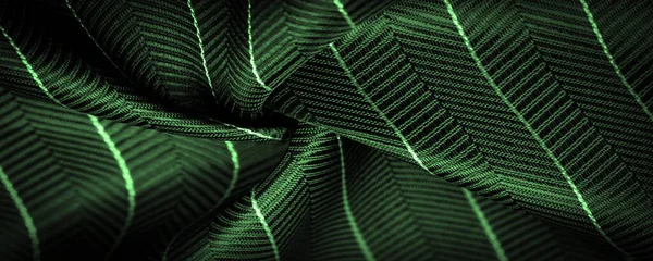 Textured Drawing Composite Textiles Noble Deep Green Silk Fabric Thin — Stock Photo, Image