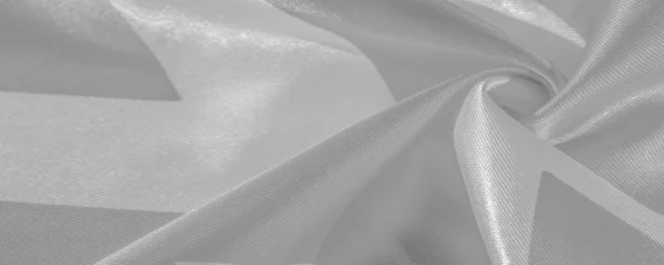 Υφή Φόντο Μοτίβο Μεταξωτή Γκρίζα Και Λευκή Ανάσα Από Κρεπ — Φωτογραφία Αρχείου
