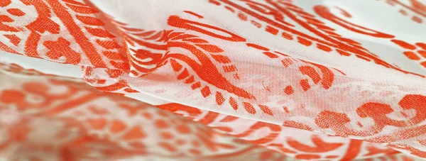 Texture Motif Collection Tissu Soie Écharpe Femme Pastel Rubis Rouge — Photo