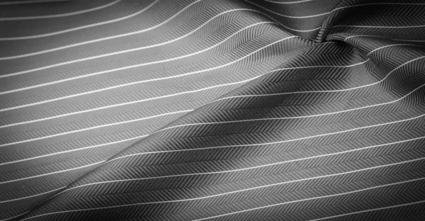 Текстурированный Рисунок Композитный Текстиль Благородная Серая Шелковая Ткань Тонкой Белой — стоковое фото