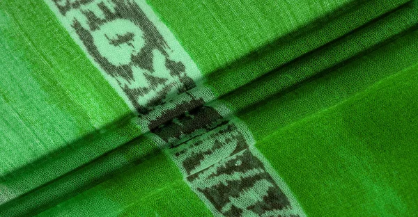 Текстура Фон Дизайн Абстрактный Узор Ткани Большие Плетеные Нити Зелено — стоковое фото
