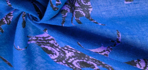Текстура Фон Малюнок Декор Мистецтво Нуво Текстиль Мистецтво Дизайн Синя — стокове фото
