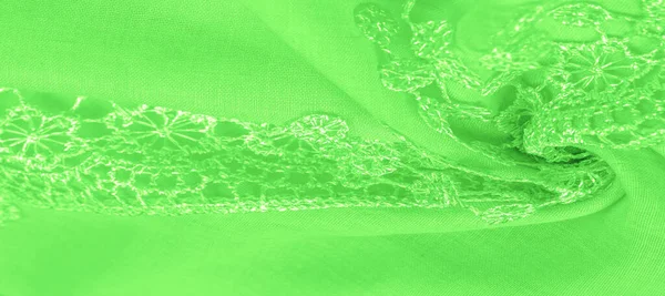 Textura Fundo Padrão Cartão Postal Tecido Seda Cachecol Verde Primavera — Fotografia de Stock