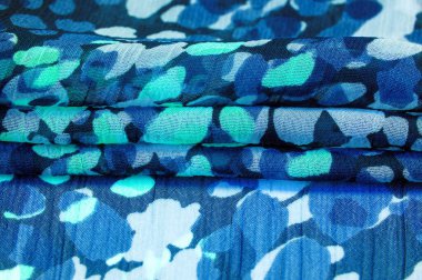 Desenli tasarım, ipek kumaş, kadın eşarbı, beyaz kırmızı-kahverengi soyut daireler, projeniz başarılı olacak, eğer bu kumaşı kaldırırsanız, silinmez etkiler bırakacak.