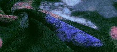 Doku, arka plan, siyah yün kumaş renkli kelebek baskı, sıcaklık ve konfor tasarım güzellik duygusu verecektir, bu kumaş ile huzur bulacaksınız.