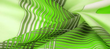 Doku, arkaplan, desen, ipek kumaş, kahverengi renk, geometrik çizgiler, farklı tonlardaki kabile düz çizgileri, geometrik desen, projeleriniz için ayarlanmış, yeşil ve beyaz.