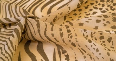 Dokusal arkaplan koleksiyonu, ipek kumaş, Afrika teması, hayvan derisi, kahverengi tonlar.