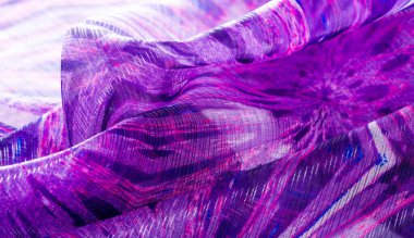 Doku, arka plan, desen. Soyut renkli çiçek deseni 100% saf ipek Krep de Chine ipek kumaş, mor pembe mavi beyaz tonları. Size ilham verecek bir şey arıyorsanız,