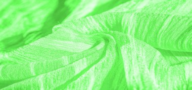 Doku, arkaplan, desen, koleksiyon, buruşuk ipek yeşil kumaş. 3 Boyutlu Katlama