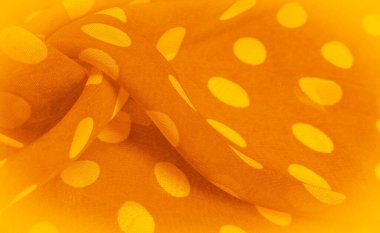 Arkaplan dokusu, dekoratif süs, beyaz benekli kırmızı benekli kumaş, kumaş üzerindeki yuvarlak noktalar, daire ya da silindir şeklinde..