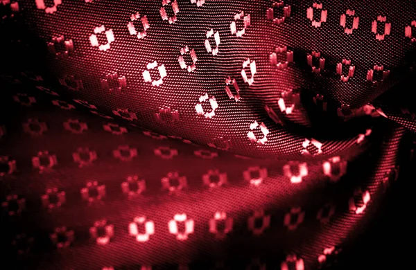 Tekstur Latar Belakang Warna Merah Rubi Dari Kain Tipis Kuat — Stok Foto
