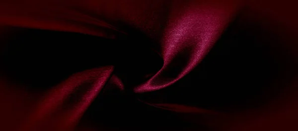 Texture Red Silk Fabric Panoramic Photo Silk Duke Mood Satin — Stock Photo, Image