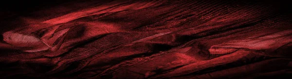 Texture Background Pattern Crepe Rosso Scuro Tessuto Seta Lana Fibre — Foto Stock