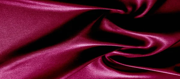 Texture Tessuto Seta Rossa Foto Panoramica Seta Duca Umore Raso — Foto Stock