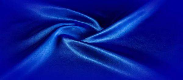 Textura Tela Seda Azul Hecho Solo Para Estado Ánimo Que — Foto de Stock