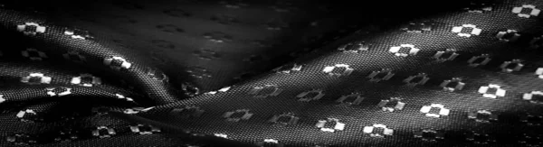 Σύνθεση Φόντου Διακοσμητικό Στολίδι Ασημί Μεταξωτό Ύφασμα Μεταλλικό Γκρι Μόλυβδο — Φωτογραφία Αρχείου