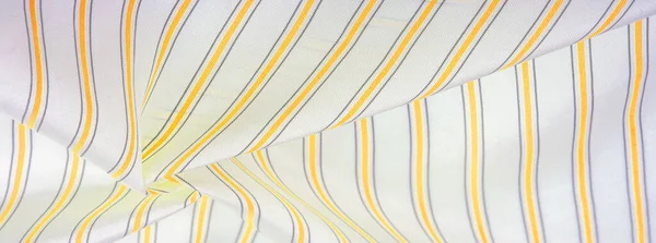 Relief Drawing Composite Textiles Dense Silk Fabric White Color Yellow — Stock Photo, Image