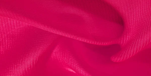 Textura Fundo Padrão Tecido Seda Vermelha Este Organza Seda Tem — Fotografia de Stock