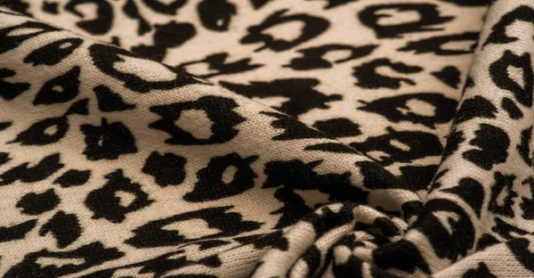 Textur Hintergrund Muster Damenwollschal Schwarz Und Beige Afrikanische Motive Schal — Stockfoto