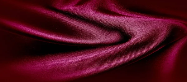 質感と赤い絹の布のパノラマ写真 シルクデューク気分サテン 美しく 法的な 通常のサテンは平均的な重さで手がしっかりしています — ストック写真