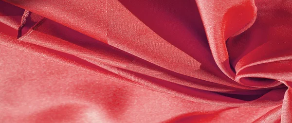 Silk Fabric Ruby Red — Stock Photo, Image