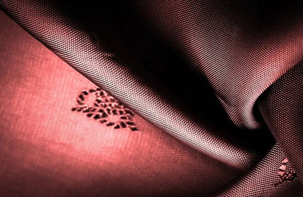 巧克力 丝绸面料 西耶纳 丹吉尔小图案 是线条 阴影的组合 — 图库照片