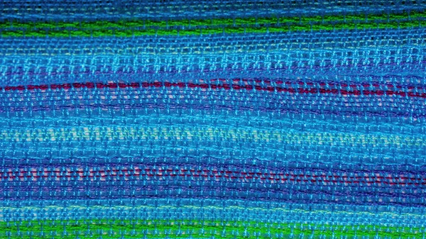 Texture Fond Motif Carte Postale Tissu Bleu Turquoise Rayé Bleu — Photo