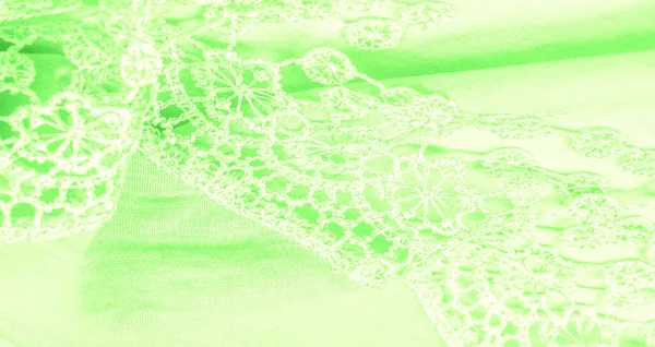 Texture Sfondo Motivo Cartolina Tessuto Seta Sciarpa Verde Primavera Femminile — Foto Stock