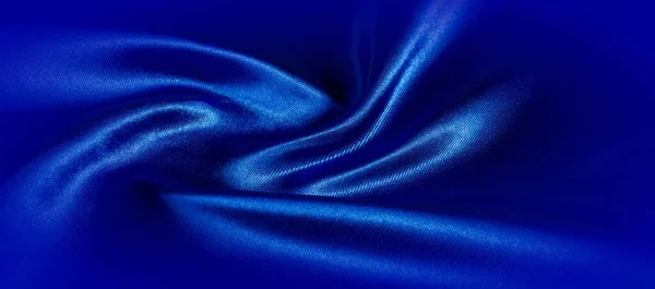 Textura Tela Seda Azul Hecho Solo Para Estado Ánimo Que — Foto de Stock