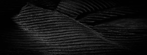 Textura Fundo Padrão Crepe Preto Tecido Seda Fibras Sintéticas Com — Fotografia de Stock