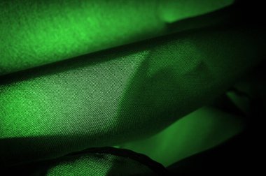 Doku, arkaplan, desen, saten yeşili genellikle parlak bir yüzeye ve donuk bir sırta sahip bir dokumadır, saten dokuma dört ya da daha fazla dolgu ipliği ile karakterize edilir.,