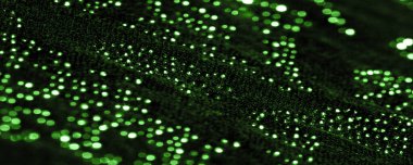 desen, arkaplan, desen, kartpostal, yeşil zümrüt ipeği, ışığı kırmak için yapıştırılmış cam taşlar.