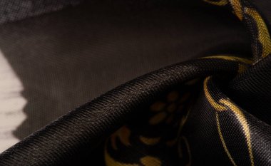 Arkaplan dokusu, dekoratif süs, ipek kumaş tarçın bej ve sarı, resim, geometrik, çiçekli veya diğer elementlerin kombinasyonunun grafik dekorasyonu.