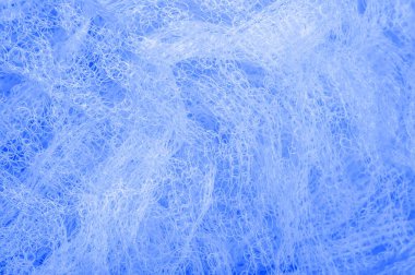 Doku arka planı, desen. Mavi kumaş örgü içinde, tasarımınız için çok güzel dekoratif bir kumaş. Duvar kağıdı, tasarım ve daha fazlası için kullanılabilir. Maviyi seviyorsan, bu kumaşı seveceksin.