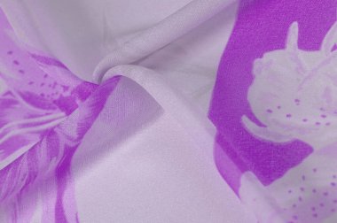 Doku, arka plan, desen, ipek kumaş, Gümüş arka plan üzerinde Mor. Projektörler, pastel renklerde bu hassas kumaş yanılsama ve fantezi neden olacak pasifize olacak.