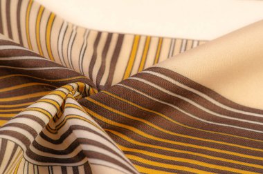 Doku, arka plan, desen, kahverengi renk ipek kumaş, geometrik çizgiler, farklı tonları kabile düz çizgiler desen, geometrik desen, projeler için ayarlayın, kahverengi ve beyaz