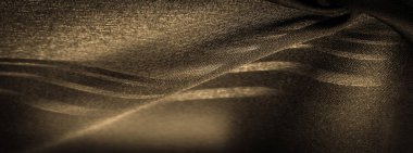 Arkaplan dokusu, dekoratif süs, doğru detayları ekleyerek tasarımınızı düzgün veya doğru boyutta veya şekilde yapmak için süsleme bantlı sepia ipek kumaş