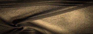 Arkaplan dokusu, dekoratif süs, doğru detayları ekleyerek tasarımınızı düzgün veya doğru boyutta veya şekilde yapmak için süsleme bantlı sepia ipek kumaş