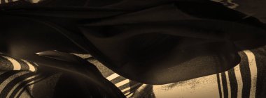 Arkaplan dokusu, dekoratif süs, doğru detayları ekleyerek tasarımınızı düzgün veya doğru boyutta veya şekilde yapmak için süsleme bantlı sepia ipek kumaş