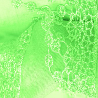 Doku, arkaplan, desen, kartpostal, ipek kumaş, dantel ambalajlı kadın bahar yeşil atkısı. Yazdırma ve dijital materyallerinizi oluşturmak için bu süslü resimleri kullanın.