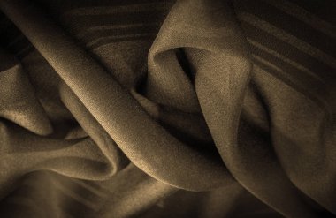 Arkaplan dokusu, dekoratif süs, doğru detayları ekleyerek tasarımınızı düzgün veya doğru boyutta veya şekilde yapmak için süsleme bantlı sepia ipek kumaş