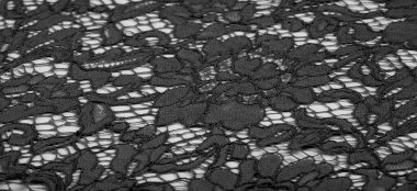 Doku, arkaplan, desen, siyah dantel kumaş, kabartmalı dantel kumaş, her iki tarafında da istiridye var. Projeleriniz için uygun, tasarım, vs..