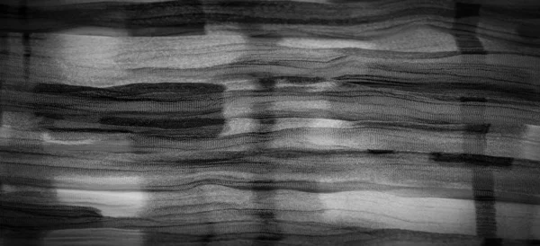 Struttura Sfondo Tessuto Seta Bianco Nero Argento Titanio Motivo Floreale — Foto Stock