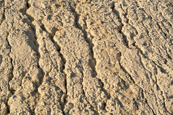 Paisaje Verano Dibujo Sobre Arena Creado Por Agua Viento Huellas — Foto de Stock