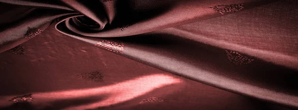 Textúra Háttér Minta Minta Csokoládé Selyem Szövet Piros Sienna Tangelo — Stock Fotó