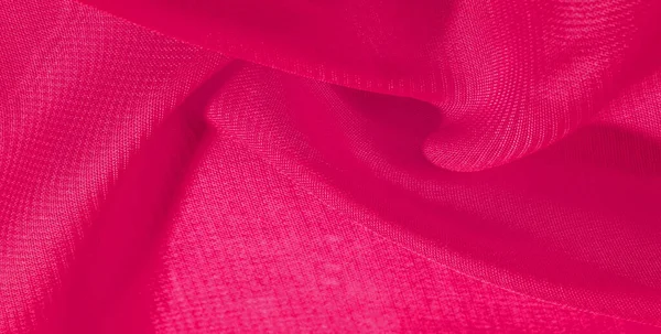 Textura Fundo Padrão Tecido Seda Vermelha Este Organza Seda Tem — Fotografia de Stock