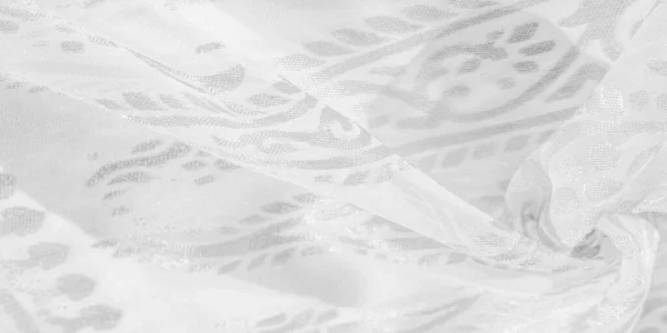 Texture Dell Immagine Collezione Tessuto Seta Sciarpa Donna Lavanda Bianco — Foto Stock