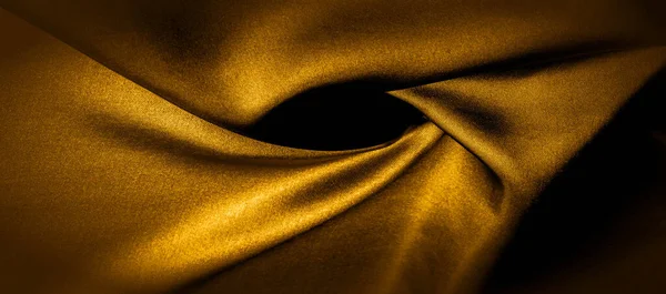 Текстура Фон Узор Золотисто Желтая Шелковая Ткань Панорамное Фото Солнечная — стоковое фото