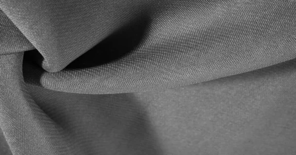 Texture Background Pattern Gray Black Silk Fabric Very Lightweight Synthetic — Stock Photo, Image